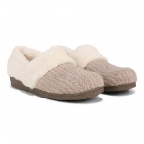 Vionic Endear Women's Cable Knit Faux Fur Trim Comfort Slipper