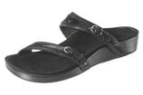 Aetrex Amalie - Double Strap Sandalistas - Black - Womens