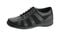 Aetrex Essence E730 Comfort Striped Oxford - Black - Profile view