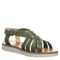 Bearpaw Leah Women's Huarache Sport Leather Sandal Artisan - 2836W - Military Green