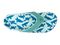 Spenco Yumi Ocean Women's Orthotic Thong Sandal - Teal Turtles - Swatch