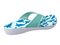 Spenco Yumi Ocean Women's Orthotic Thong Sandal - Teal Turtles - Bottom