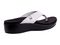 Spenco Weekend Wedge Toe-post Orthotic Sandal - White Snake - Bottom