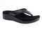 Spenco Weekend Wedge Toe-post Orthotic Sandal - Black Snake - Pair