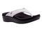 Spenco Weekend Wedge Toe-post Orthotic Sandal - White Snake - Pair