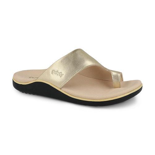 Gravity Defyer Women's Etztal Leather Sandal - Gold - angle main 2