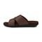 Gravity Defyer Eltal Men's Leather Slide Sandals - Brown - Side View