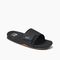 Reef Fanning Slide Men's Sandals - Black/silver - Angle