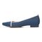 Vionic Dahlia Womens Ballerina/Skimmer Flat - Dark Blue Knit - Left Side