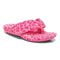 Vionic Lydia Women's Washable Thong Post Arch Supportive Slipper - Bubblegum Multi Leop - Angle main