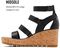 Sorel Cameron Wedge Multi Strap Women's Sandals - Black /Brown