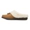 Vionic Perrin Womens Mule/Clog Casual - Toffee Micro - Left Side