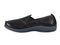 Spenco Siesta Men's Leather Slip-on Comfort Shoe - Black - Side