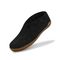 Glerups Wool Closed Heel Unisex Slipper Shoe - Rubber Sole - Model AR - AR Charcoal/Honey 3