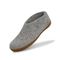 Glerups Wool Closed Heel Unisex Slipper Shoe - Rubber Sole - Model AR - AR Grey/Honey 3