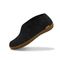 Glerups Wool Closed Heel Unisex Slipper Shoe - Rubber Sole - Model AR - AR Charcoal/Honey 1