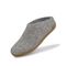 Glerups Wool Open Heel Unisex Slipper / Slip-on Clog - Leather Sole - Model B - B Grey 3