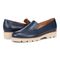 Vionic Kensley Women's Slip On Loafer - Navy Leather - pair left angle