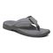 Vionic Wyatt Mens Thong Sandals - Charcoal - Angle main