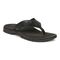 Vionic Wyatt Men's Toe-Post Sport Arch Supportive Sandal - Black Leather - Angle main