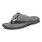 Vionic Wyatt Mens Thong Sandals - Charcoal - Left angle