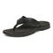 Vionic Wyatt Men's Toe-Post Sport Arch Supportive Sandal - Black Leather - Left angle