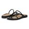 Vionic Prism Womens Slide Sandals - Black - pair left angle