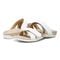 Vionic Hadlie Womens Slide Sandals - White Patent - pair left angle