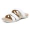Vionic Hadlie Womens Slide Sandals - White Patent - Left angle