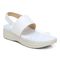 Vionic Karleen Womens Quarter/Ankle/T-Strap Wedge - White - Angle main