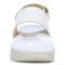 Vionic Karleen Womens Quarter/Ankle/T-Strap Wedge - White - Front