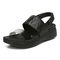 Vionic Karleen Womens Quarter/Ankle/T-Strap Wedge - Black - Left angle