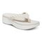 Vionic Kenji Womens Thong Wedge - Cream - Angle main