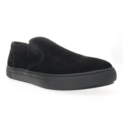 Propet Kip Men's Suede Slip On Sneakers - Black - Angle