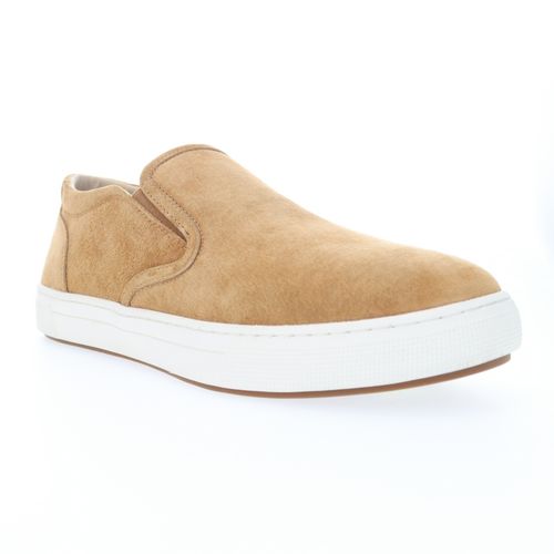 Propet Kip Men's Suede Slip On Sneakers - Camel - Angle