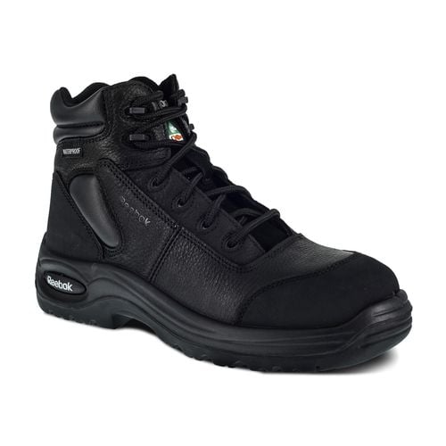 Reebok Work Men's Trainex 6" Waterproof Puncture Resistant Sport Boot - RB6765 - Black - Profile View