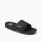 Reef Fanning Slide Men\'s Sandals - Black/silver - Angle