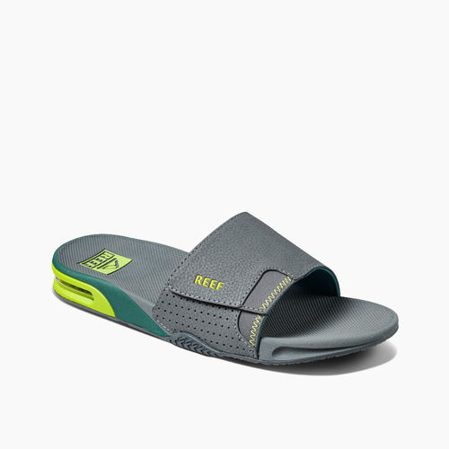 Reef Fanning Slide Men\'s Sandals - Grey Volt - Angle