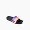 Reef One Slide Women\'s Comfort Sandals - Retro Stripes - Angle