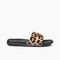 Reef One Slide Women\'s Comfort Sandals - Classic Leopard - Side