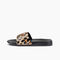 Reef One Slide Women\'s Comfort Sandals - Classic Leopard - Left Side