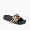 Reef One Slide Women\'s Comfort Sandals - Classic Leopard - Angle