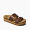 Reef Cushion Vista Hi Women\'s Slide Sandals - Chocolate - Angle