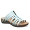 Bearpaw Sabrina Women's Faux Leather Upper Sandals - 2897W Bearpaw- 300 - Light Blue - Profile View