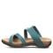 Bearpaw Teresa Women's Faux Leather Upper Sandals - 2898W Bearpaw- 412 - Teal - Side View