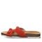 Bearpaw Jaycee Women's Cow Suede Upper Sandals - 2906W Bearpaw- 604 - Red Alert - Side View