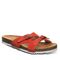 Bearpaw Jaycee Women's Cow Suede Upper Sandals - 2906W Bearpaw- 604 - Red Alert - Profile View