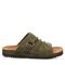 Bearpaw Lillie Women's Cow Suede Upper Sandals - 2907W Bearpaw- 417 - Dark Olive - View