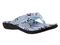 Spenco Yumi Nuevo Snake Women's Orthotic Thong Sandal - Light Blue - Pair