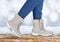 OrthoFeet Alps Waterproof Women's Boots - Beige - 7